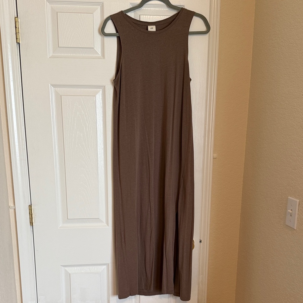 H&M Chocolate Brown Sleeveless Maxi Dress SMALL